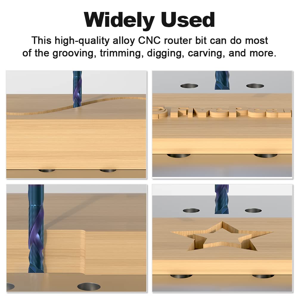 Upcut Compression Router Bit Snapklik.com : FivePears Up&Down Cut Compression Spiral Router Bit 1/4 ...
