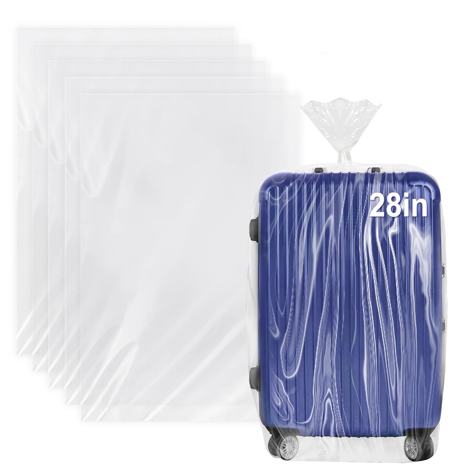 5 Pack Extra Large Clear Plastic Bags,3.94 Mil thick 40x60 Inches Giant Waterproof Storage Bags,Reusable Jumbo Storage Bags for Clothes Suitcase Furniture Kids Bike Xmas tree