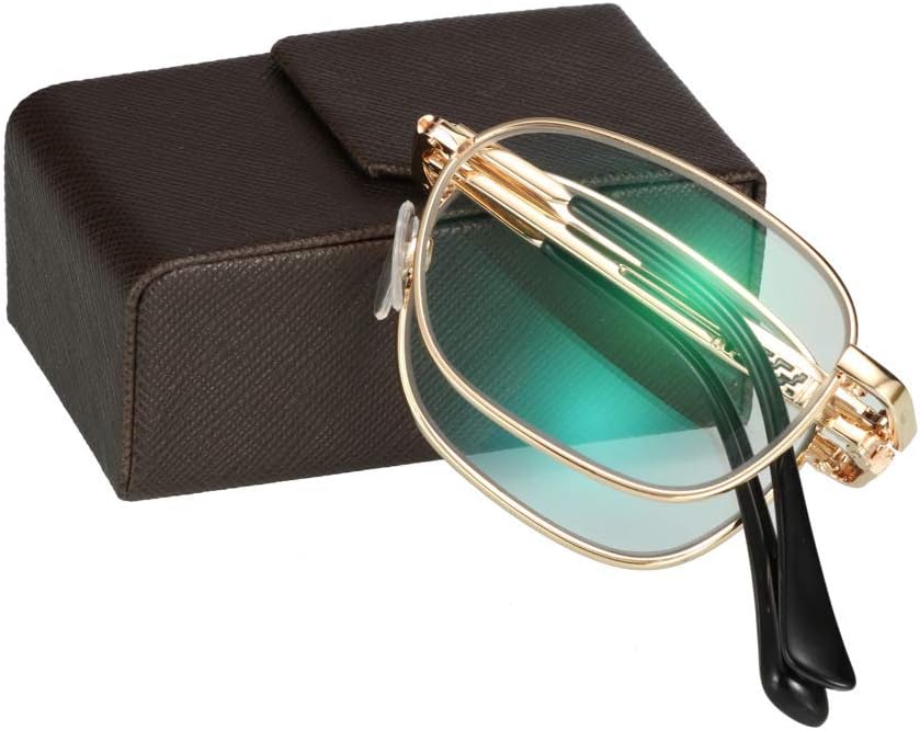 Transition photochromic Folding Pocket Reading Glasses for Men and Women Portable Fashion Ultra Light Folding UV400 Sunglasses