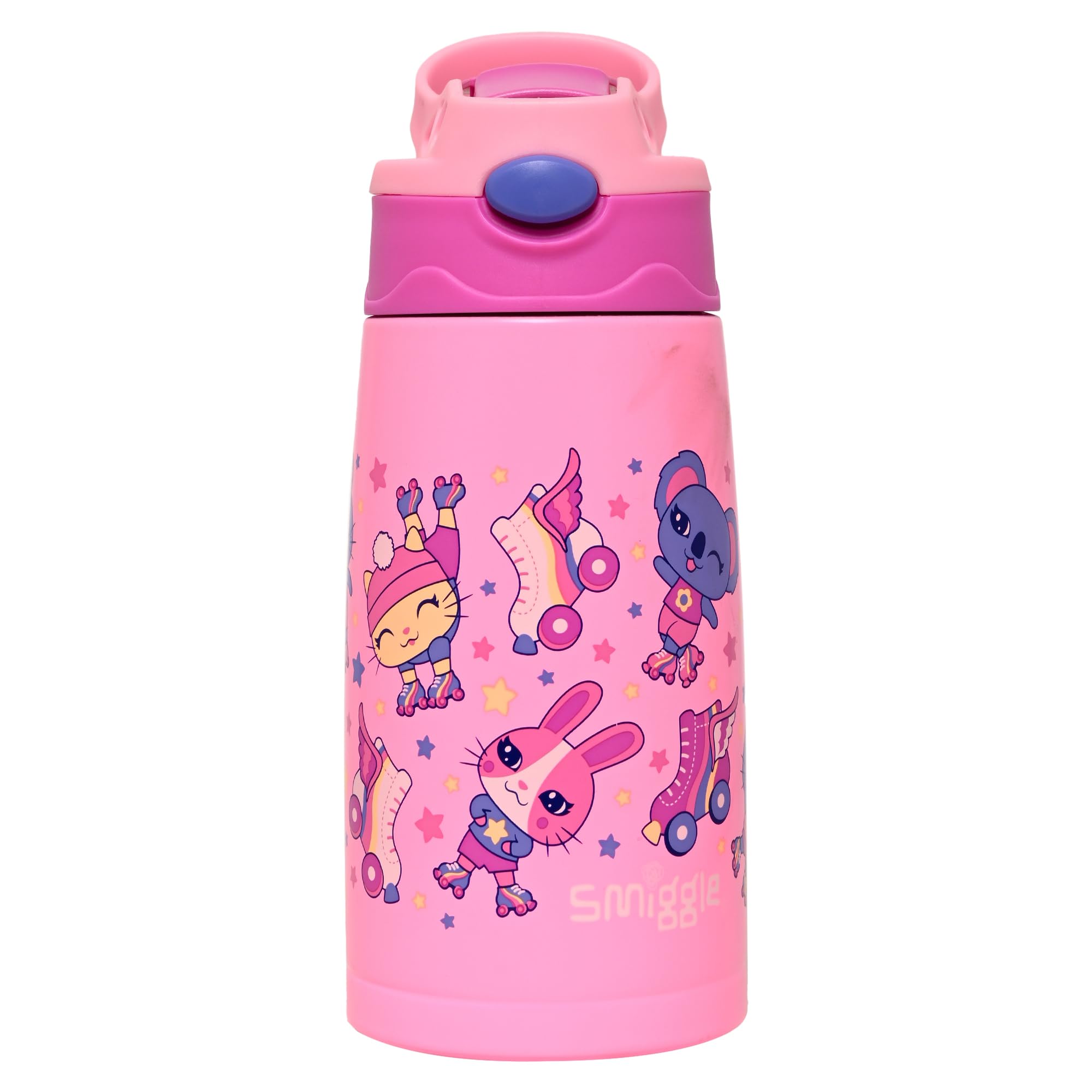 Toys Uncle Smiggle (Junior Stainless Steel Flip Drink Bottle 400Ml PINK) (B0CFB66WXP) Amazon Price History, Amazon Price Tracker