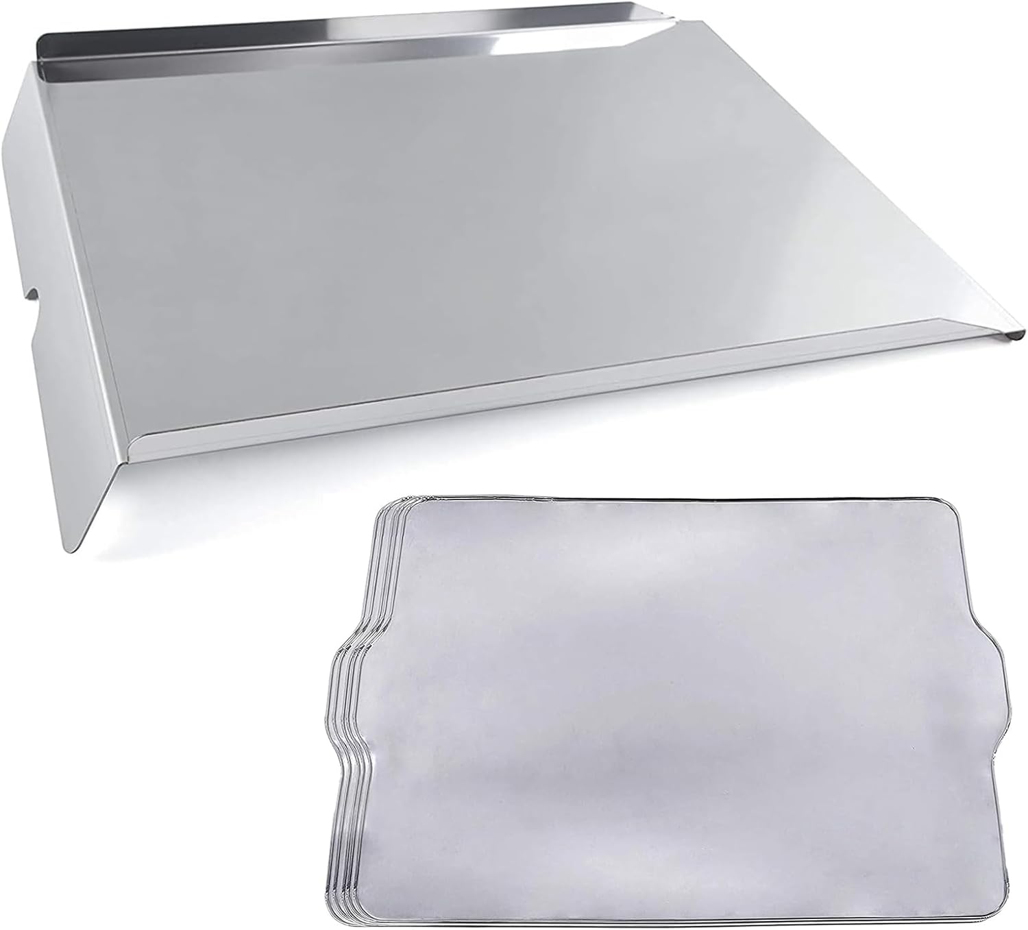 BAC012 Drip Pan Heat Baffle with 5 Pack Aluminum Drip Tray