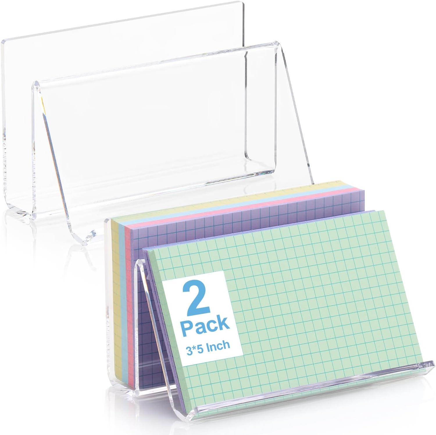 Amazon.com: 3 x 5 Inch Acrylic Index Card Holder Clear Flash Card ...
