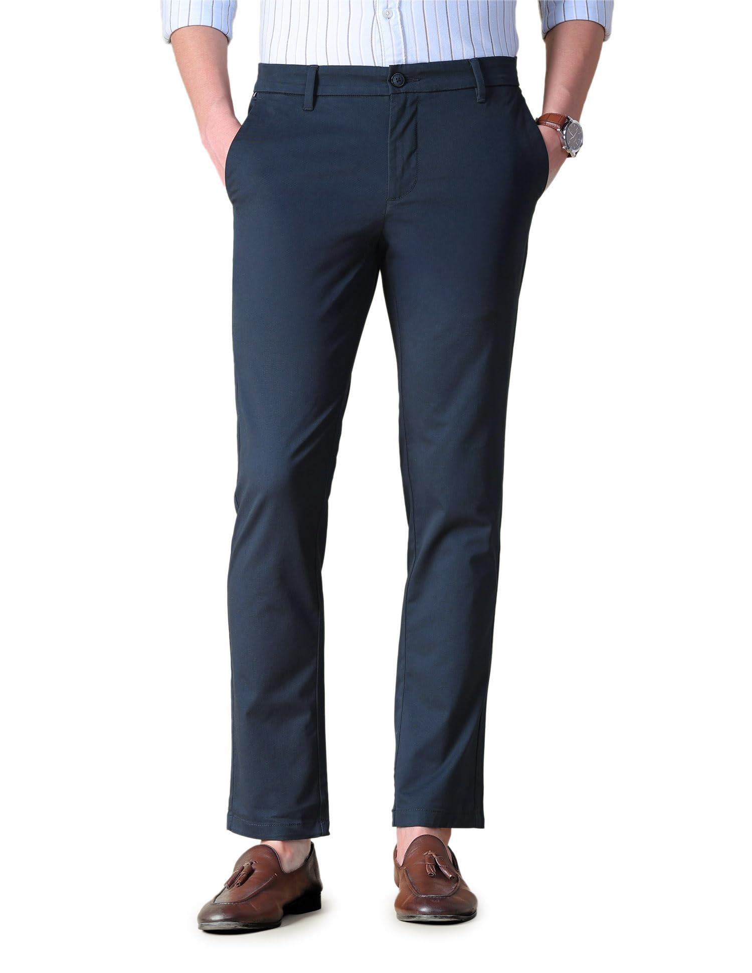 u.s. polo assn. U.S.Polo Association Men's Riley Straight Fit Textured Trousers-picture-51