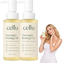 Cell Overnight Firming Body Oil, Deeply Moisturizing, Instantly Improve Elasticity, Nighttime Firming Oil for Smoother Tighter Skin All Types 2 Bottles