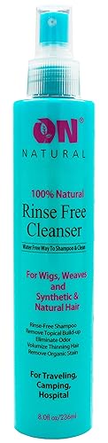 On Organic - Limpiador natural sin agua para pelucas y tejidos, cabello sintético y natural, 8 onzas
