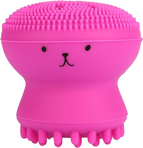 Lindo cepillo facial de silicona, 3 en 1, pequeño cepillo de limpieza facial de moda, cuidado de la piel para niños, limpiador facial para eliminar