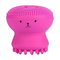 Vista 1 de Cepillo de limpieza facial, limpiador facial de mano de silicona, exfoliante, eliminación de grasa, masaje, medusas, pulpo, cepillo de lavado facial