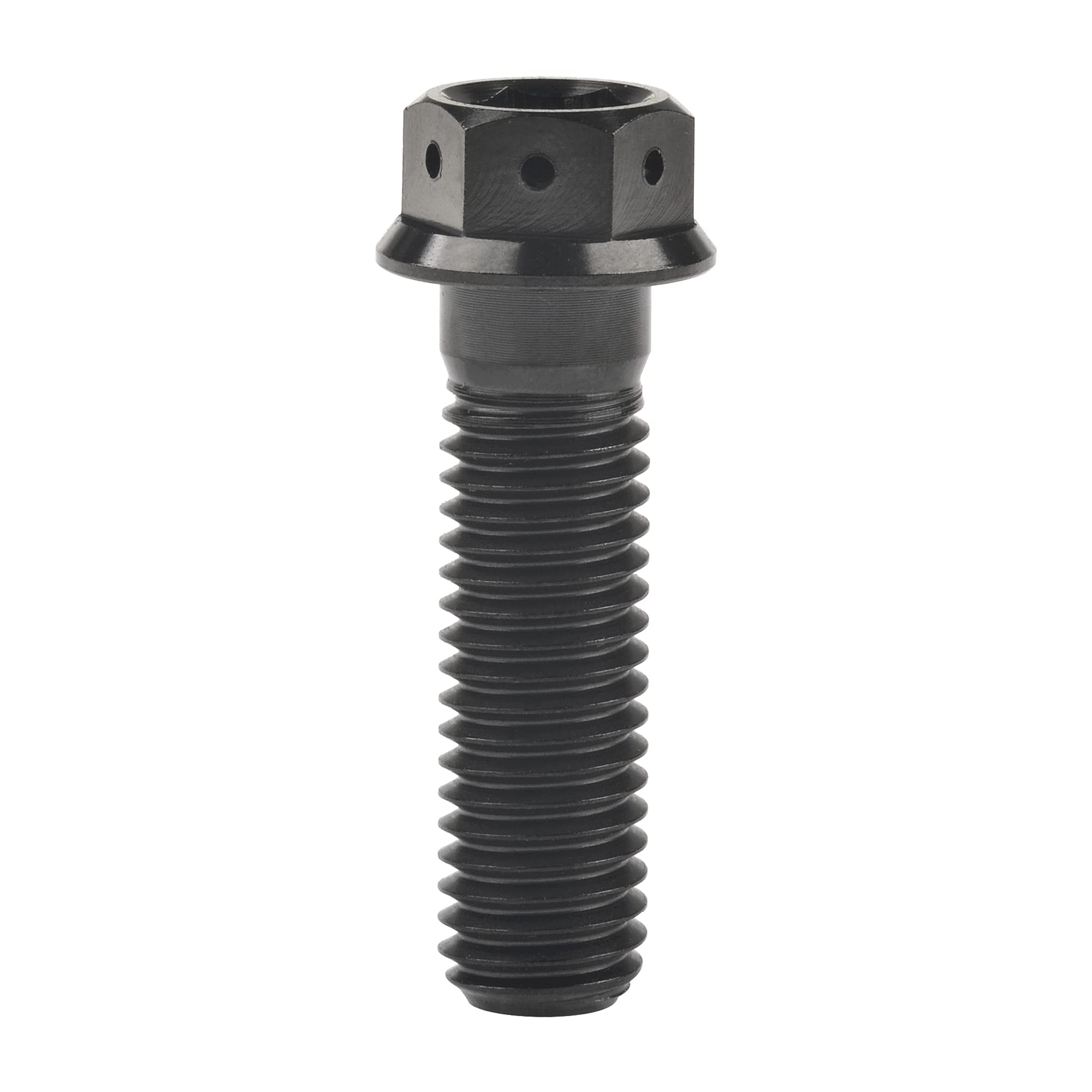 Bullone a testa esagonale in titanio M10 20 25 30 35 40 45 50 55 60 65 70 75 80 85 90 mm, confezione da 4 viti (M10 x 35 mm, passo 1,25 mm, colore: nero