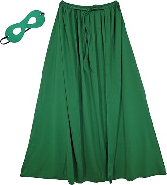 28" Green Superhero Cape & Mask Costume Set - STC Kds Cosplay