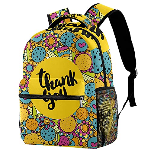 Sac à dos voyage coloré avec porte-bouteille et imprimé floral fait main