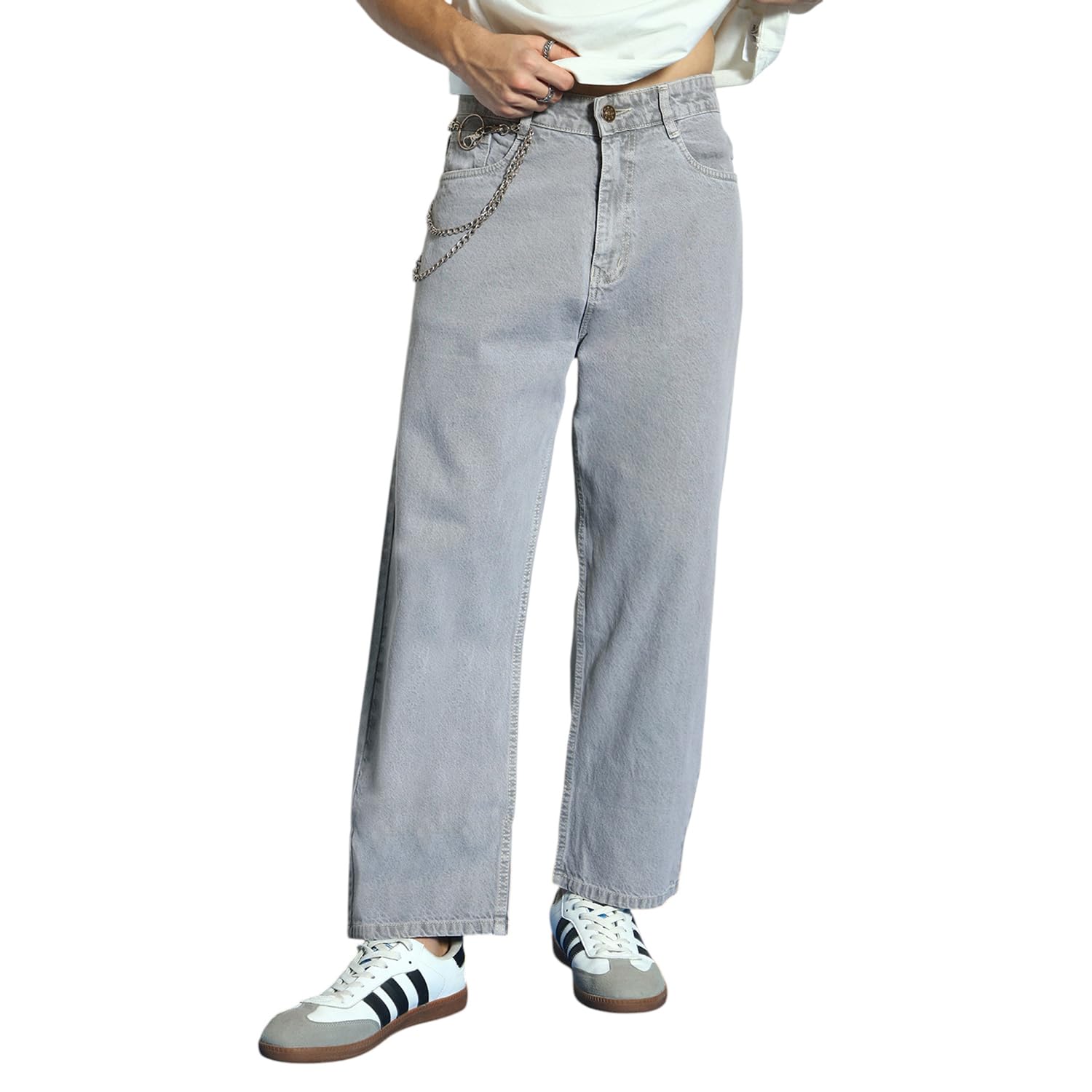 neostreak Men's Loose Baggy Fit Washed Jeans Non-Stretchable-picture-59