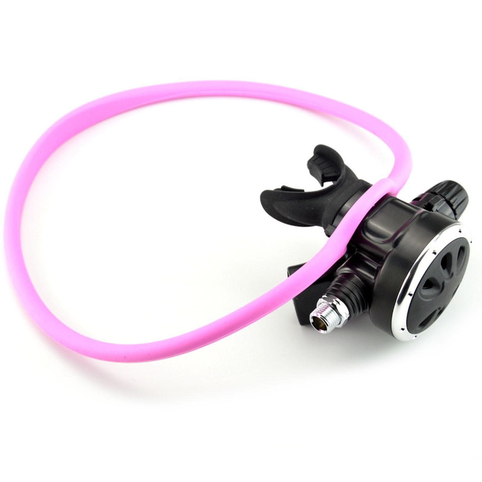 Collana in silicone con regolatore per immersioni subacquee, collare elastico per fase secondaria, comodo fermo per ingranaggi nero, 76 cm, giallo