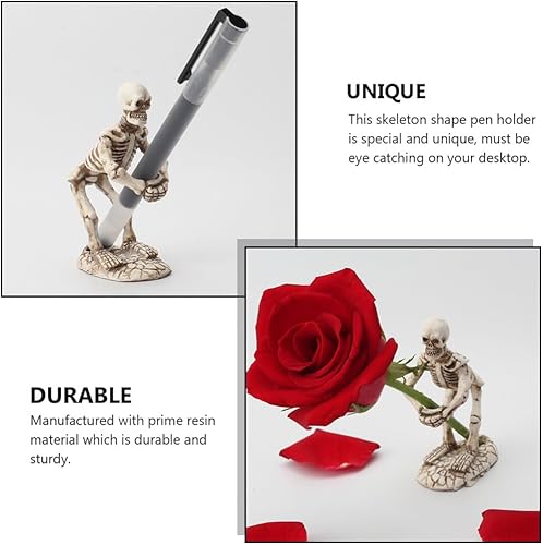 Miniatura 7 de Portalápices creativo antiguo Halloween decoración de escritorio divertido personaje cabeza titular de la pluma