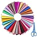 Faux Leather Sheets, Cridoz 32 Pack Glitter Vinyl Sheets PU Leather Fabric Sheet for Bows Earring Making, Jewelry Making and Crafts, 12.6 x 8.6 Inches