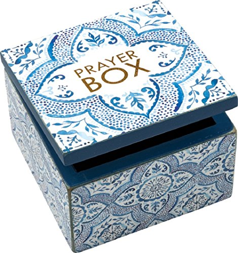 Primitives by Kathy Prayer Sign Box 4 Inches x 4 Inches x 2.75 Inches Home Décor Accents