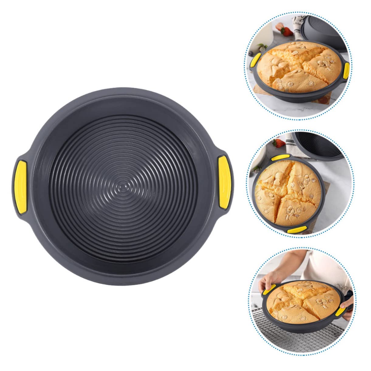 SOLUSTRE Molde De Para Hornear Pasteles Resistente Altas Para Bizcochos y Pan Diseño Antiadherente Para Repostería Casa