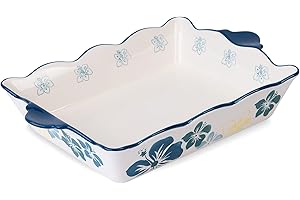 Gorgeous 9 x 13 Blue Flower Ceramic Baking Dish