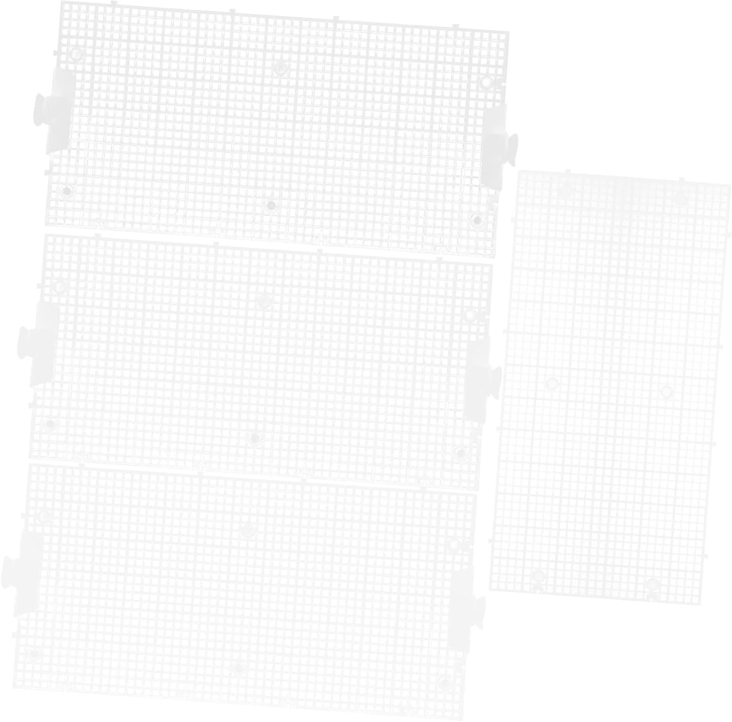 YARNOW 4pcs Fish Tank Divider Aquarium Grid Separator for Fish Breeding Transparent Mesh Panels Suction Cups Safe Material for Mixed Species Isolation