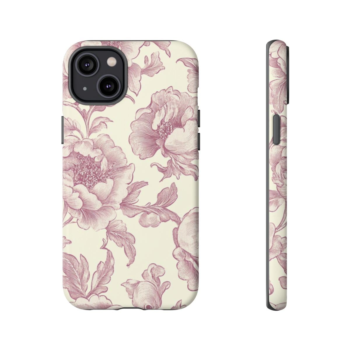 Coque rigide mate iPhone 14 Plus bordeaux chic pour le bureau - 5