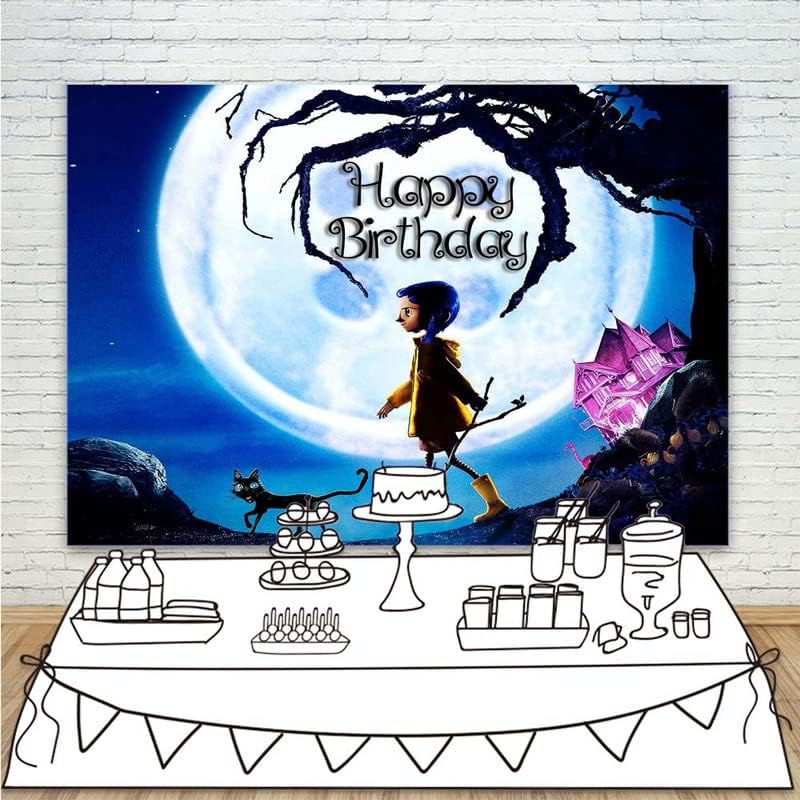 Similar Pink Haunted Castle Birthday Backdrop 5x3ft Vinyl Banner for Girls' Parties