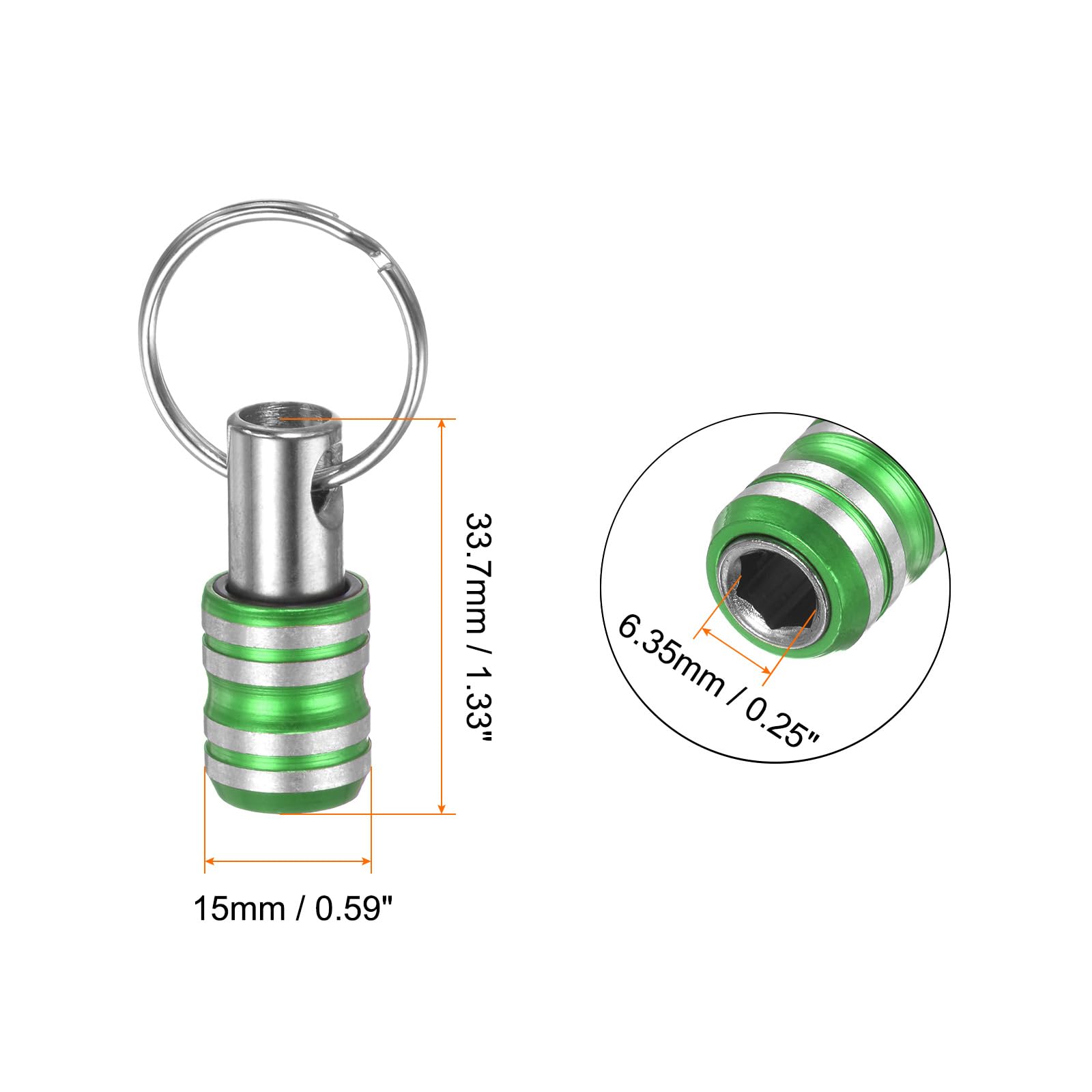 Sourcing Map Bithalter, 6 Stück – 6,35 Mm Sechskantschaft, Aluminiumlegierung, Schnellwechsel-Adapter