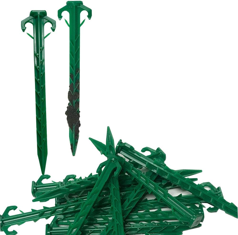 Estaca para tienda de campaña de 8 pulgadas, estaca de paisaje, fibra de césped para campamento, manta de paja, barrera de malezas, tela de paisaje