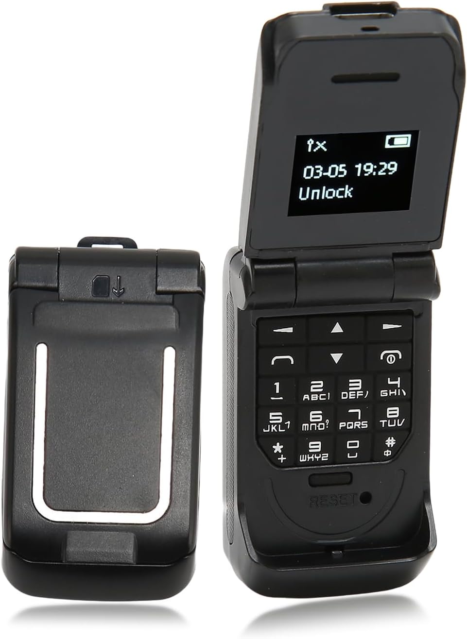 Yoidesu Unlocked Flip Phone, 0.66in Smallest Mobile Phone in The World, 2G Easy to Use Flip Cell Phone for Seniors, Super Mini Flip Phone Tiny Phone for Kids Eldelys, 300mAh Battery (Black)