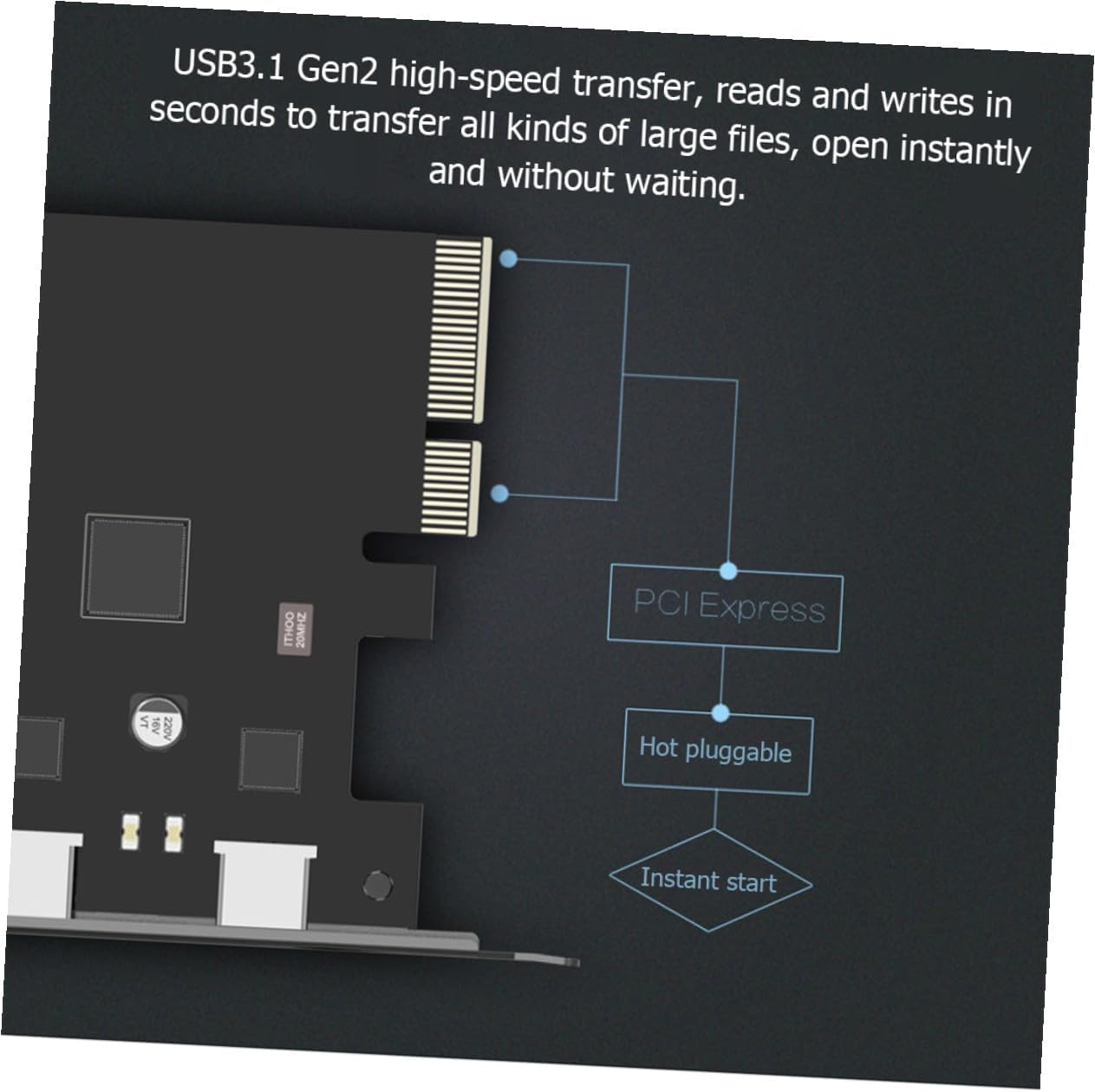 10gbps Usb3.1 Computer Expansion Card, Pci-e 3.0