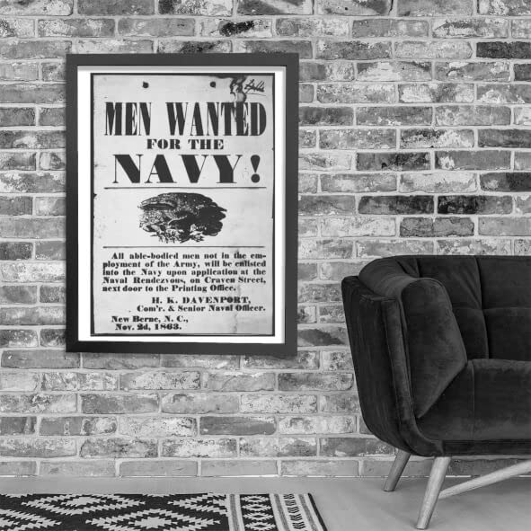 Affiche de Propagande Men Wanted for the Navy Format XL Mat Déco Rétro - 2