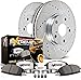 Front/Rear Drilled and Slotted Rotors/Z16 Ceramic Brake Pads