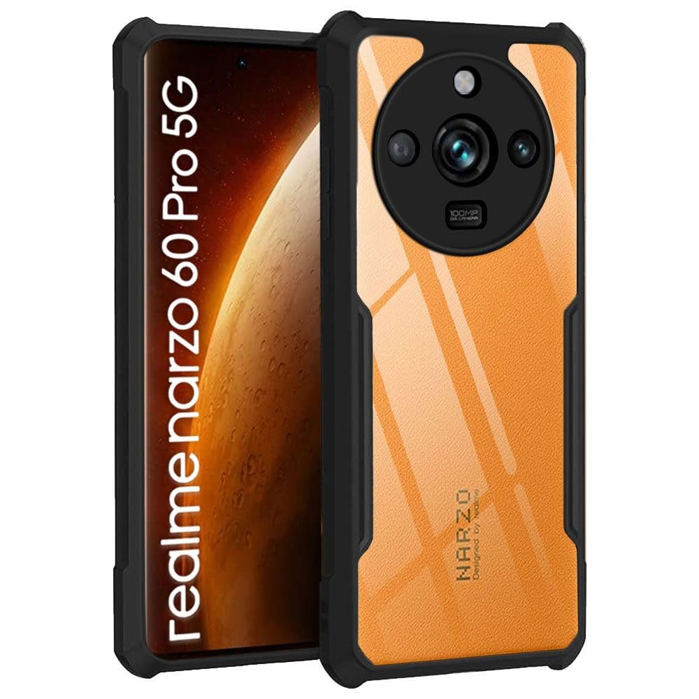 TheGiftKart Shockproof Crystal Clear Back Cover Case for Realme Narzo 60 Pro 5G | 360 Degree Protection | Protective Design | Transparent Back Cover for Realme Narzo 60 Pro (PC & TPU, Black Bumper) (B0C9ZTPSFN) Amazon Price History, Amazon Price Tracker