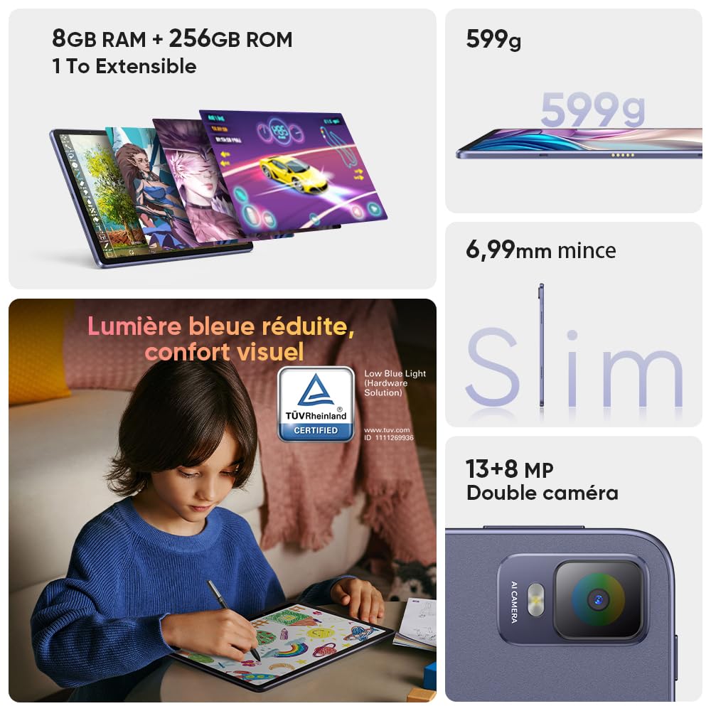 XPPen Tablette Graphique, Tablette Graphique Autonome Dessin avec Écran Tactile 12 Pouces, Magic Drawing Pad Android 14, Résolution 2K, Batterie 8000 mAh, 256 Go ROM + 8 Go RAM (1 to Extensible)