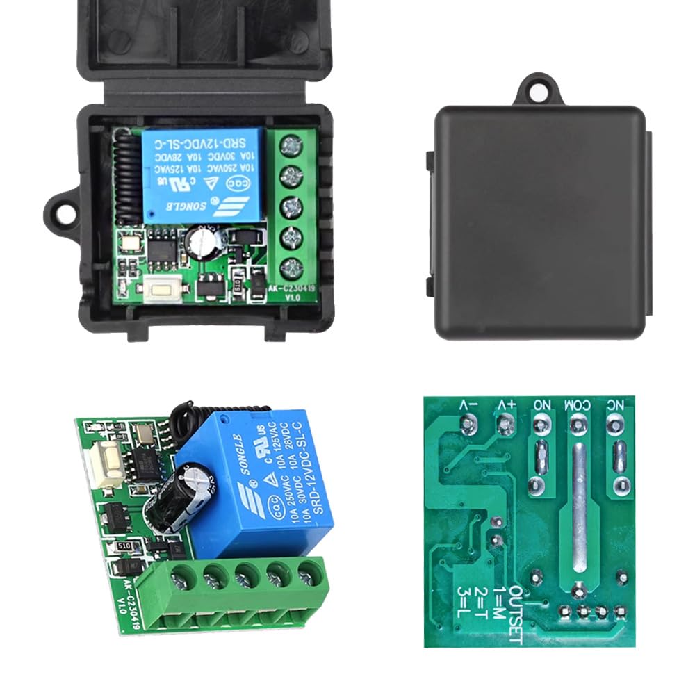 Gebildet 433MHz Universal Telecomando Wireless Interruttore DC 12V 1CH Modulo Ricevitore Relè RF