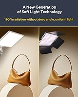 Vista 5 de RALENO Luz de Vídeo LED, Batería Integrada de 4000mAh*2 3200-5600K CRI95+ Ajuste de Brillo 0-100% en Luz de Cámara, para Iluminación de Vlog