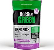 Rockin' Green Hard Rock Laundry Detergent (90 Loads), Plant based, All Natural Laundry Detergent Powder, Vegan and Biodegradable Odor Fighter, Safe for Sensitive Skin, 45 oz (Lavender Mint Revival)