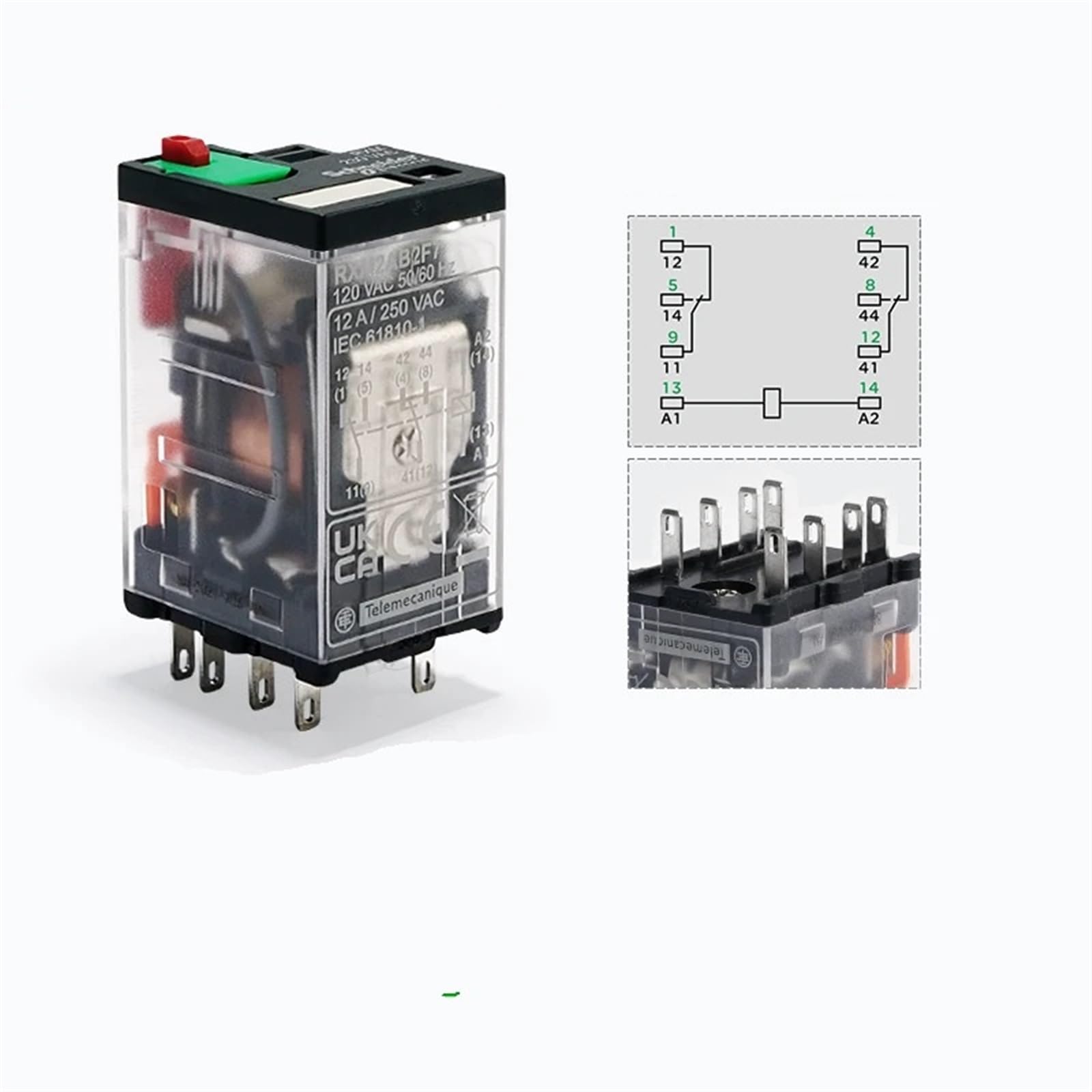 OSHZIKJII Relay medium size RXM2LB2BD/DC24V/220V/V 4ab/p7 small AC 14-pin 8-pin RXM series(14 feet 6A AC24V)
