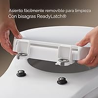 Vista 9 de KOHLER 4639-RL-0 Cachet ReadyLatch Asiento de inodoro redondo con cierre suave, color blanco