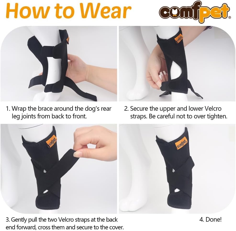 COMFPET Dog Leg Brace for Rear Hock for Small Dogs (5-15 lbs) - Image 4