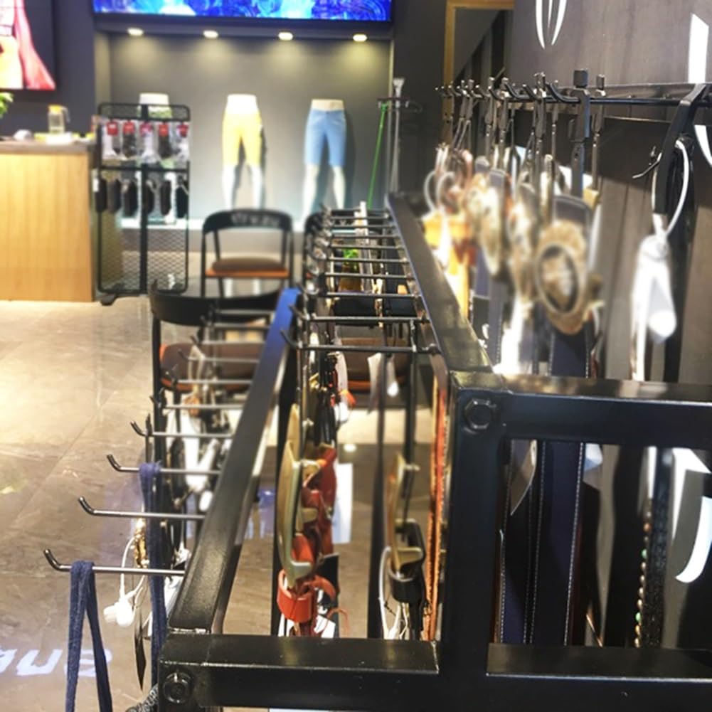 Perchero de metal para corbatas y bufandas, exhibición de cinturón y monedero para tiendas de ropa y dormitorios, solución de almacenamiento que ahorra espacio (23.6 x 15.7 x 59 pulgadas)