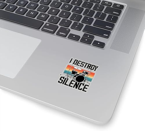 Miniatura 4 de Calcomanía adhesiva humorística de batería músico, sintetizadores electrónicos, entusiastas de la novedad, instrumentos adhesivos para portátil