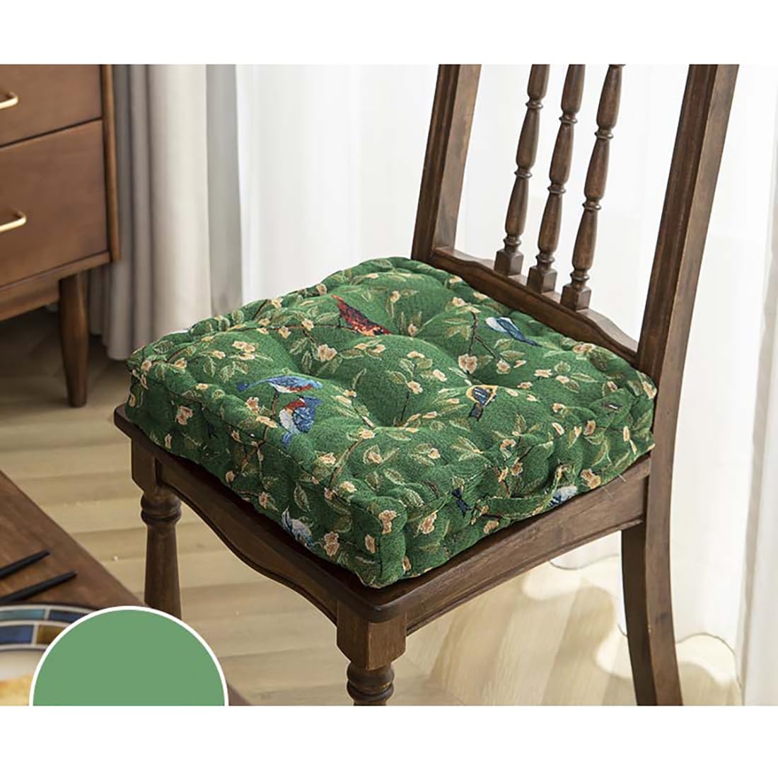 VHJdtE Seat Cushion, Square Dining Chair Pads|Cozy Soft Long-Lastings|Stylish Upholstered Sofa Backrest Pillow(Green)