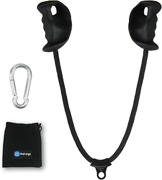 HXD-ERGO Bicep Rope with Ergonomic Grip, Bicep Curl Attachment for Cable Machine, Bundle with Tricep Rope with Ergonomic Handles, 36 Inch Tricep Pull Down Rope for Cable Machine