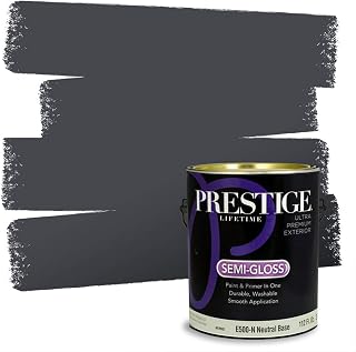 Paints Exterior Paint and Primer In One, 1-Gallon, Semi-Gloss, Comparable Match of Sherwin Williams* Cyberspace*