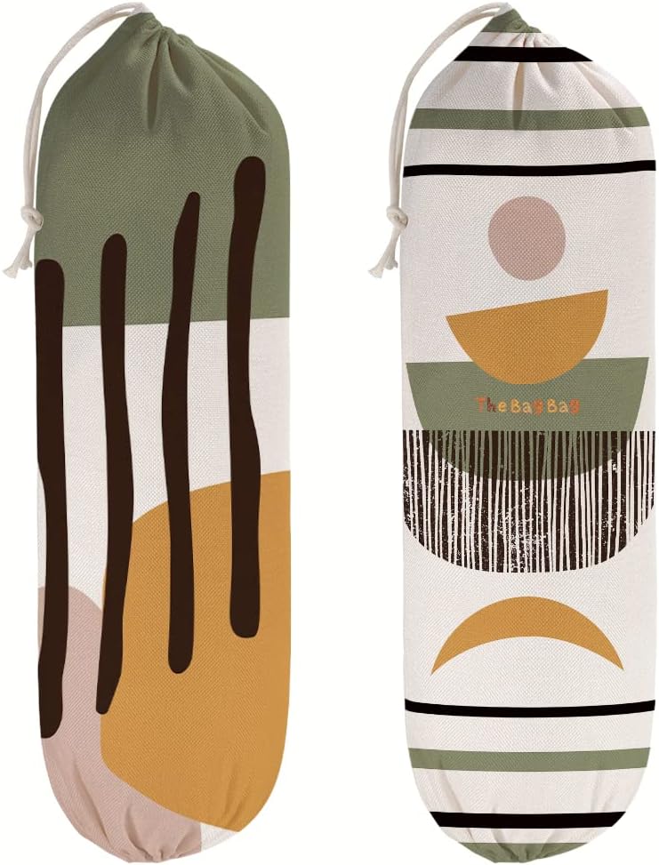 Boho Plastic Bag Holder Set of 2, Large Plastic Bag