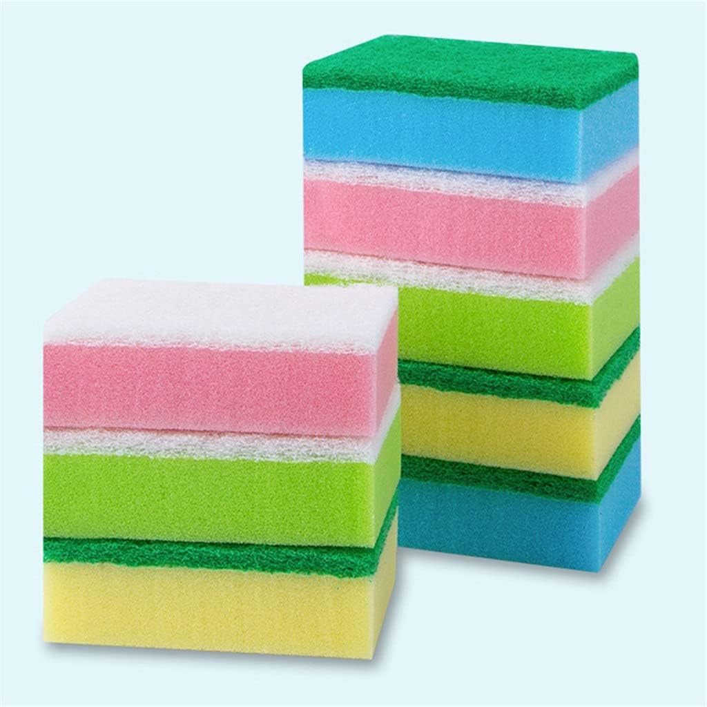 Multifunctional Sponge Scouring Pad 8 Double-Sided Dish Cloth Washing Pot Brush Kitchen Cleaning