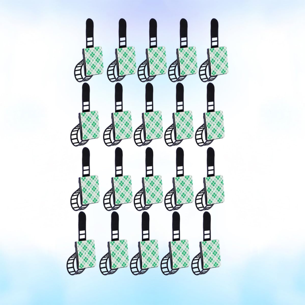20 Pcs Adjustable Adhesive Cable Ties Plastic Wire Clamp for Cables image 4