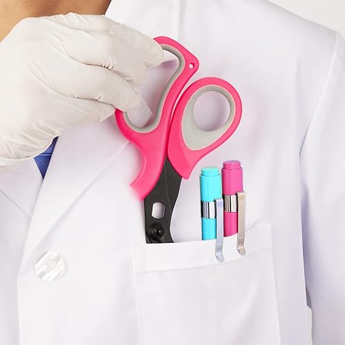 Miniatura 2 de MEUUT Paquete de 3 tijeras médicas y linternas para enfermeras con cuatro baterías, una tijera patentada de 8 pulgadas para trauma, vendaje de