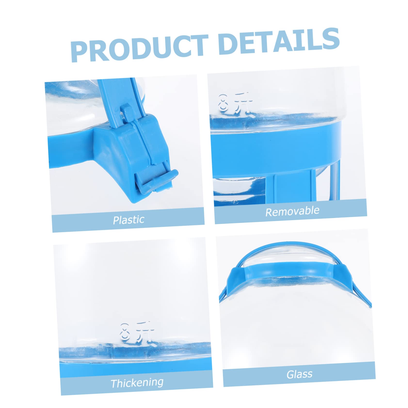 1pezzi Abbeveratoio Sospeso Per Colombe e Pappagalli Da Contenitore Trasparente Resistente e Capiente Per Uccelli Bevitore Acqua Per Viaggi e Uso Temporaneo