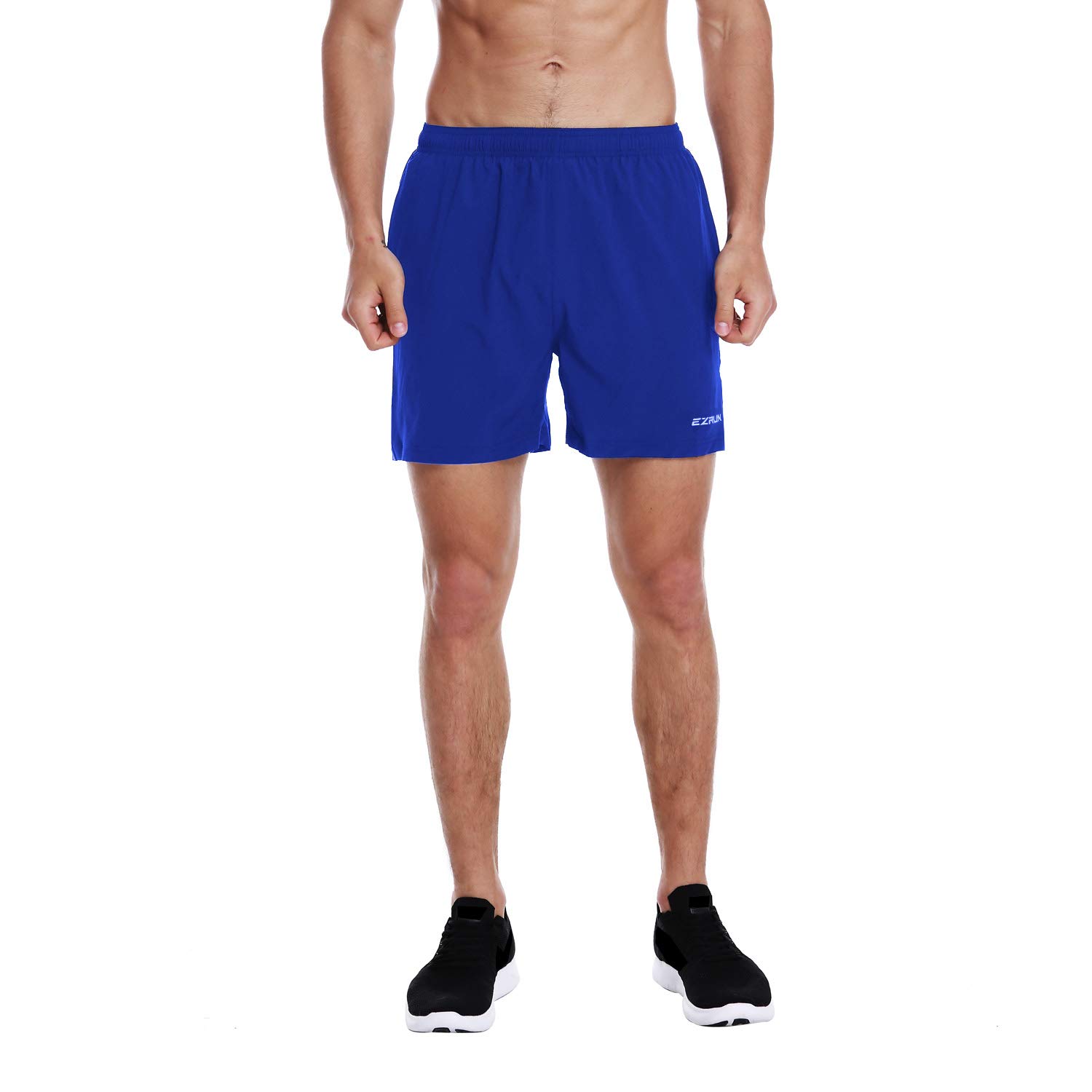 EZRUNMen's 5 Inches Running Workout Shorts Quick Dry Lightweight Athletic Shorts with Liner Zipper Pockets