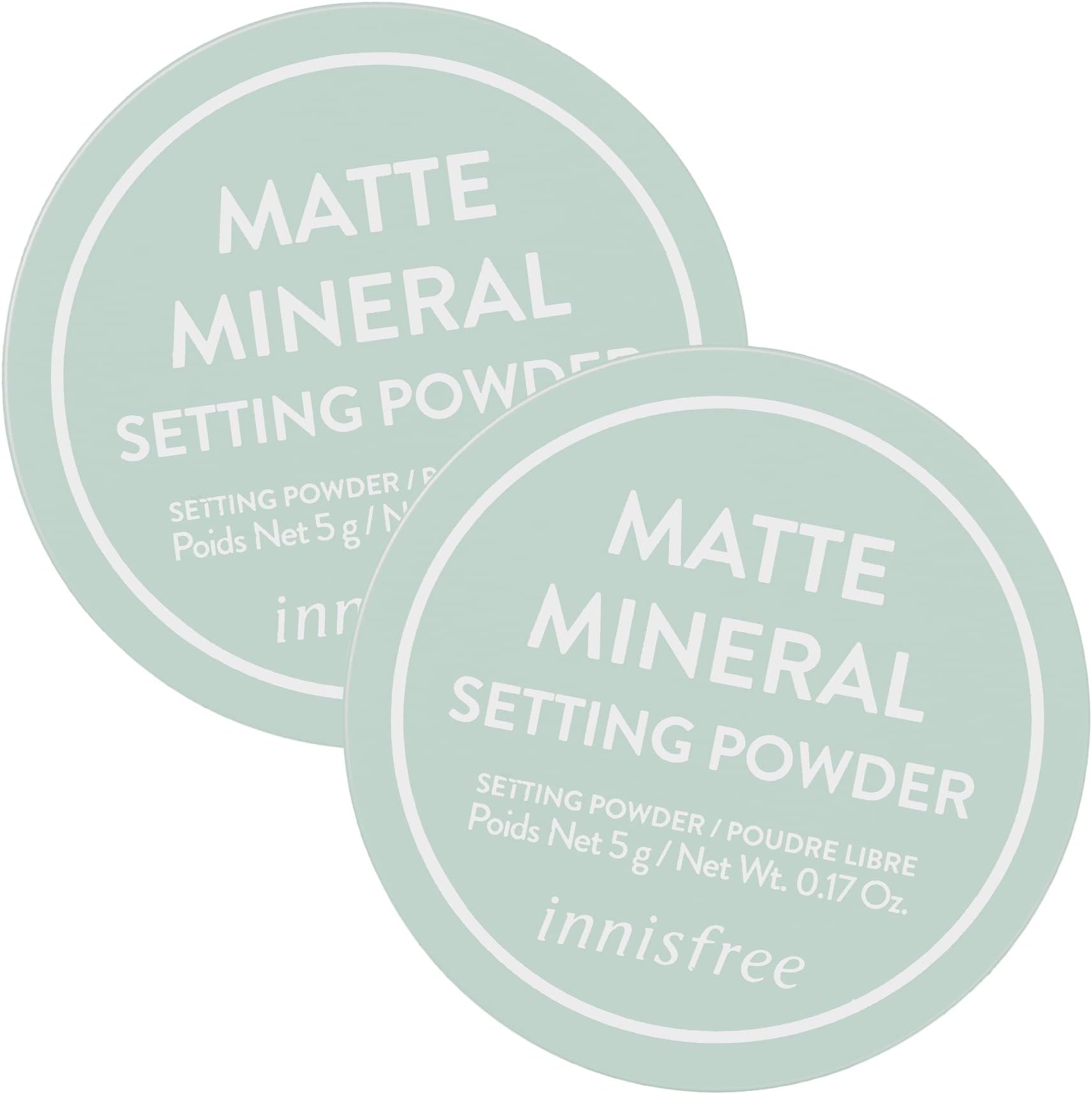 innisfree Matte Mineral Setting Powder Duo, 0.17 Ounce (Pack of 2) (Packaging may vary)